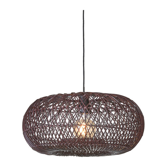 Bordeauxrode rotan hanglamp met open structuur GOOD&MOJO Arizona