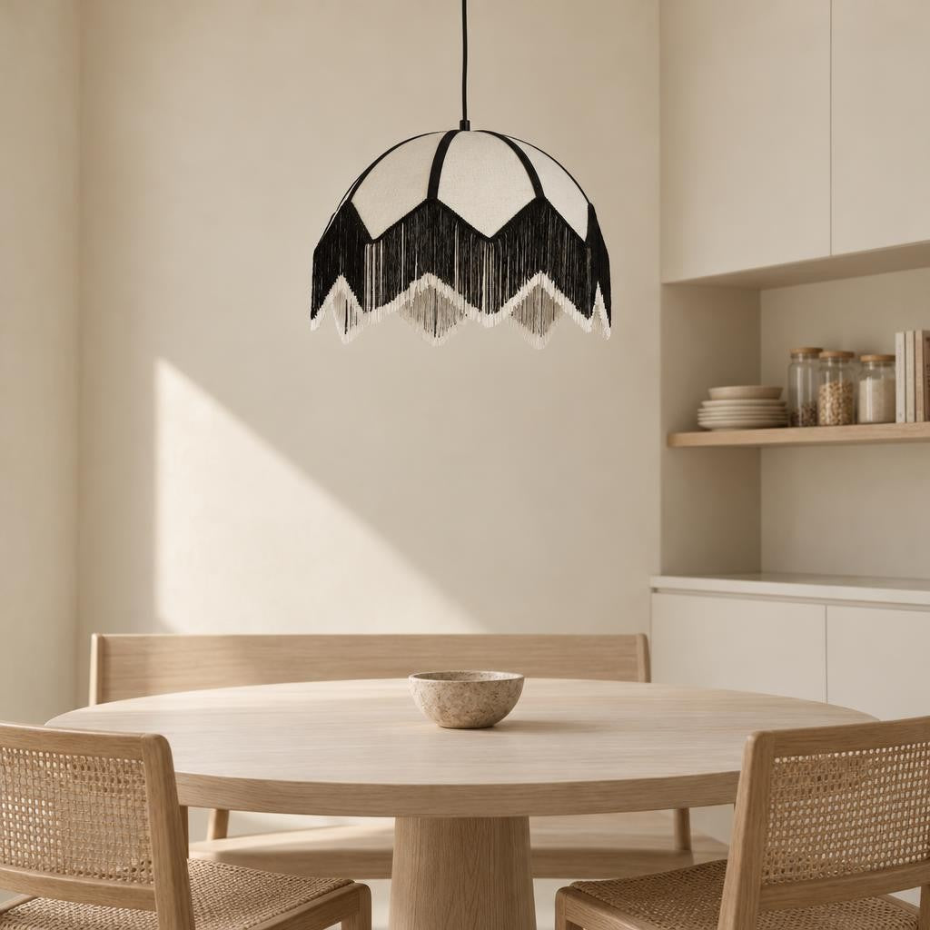 Lampada a sospensione bianca Sulina di Light & Living – foto d'ambiente