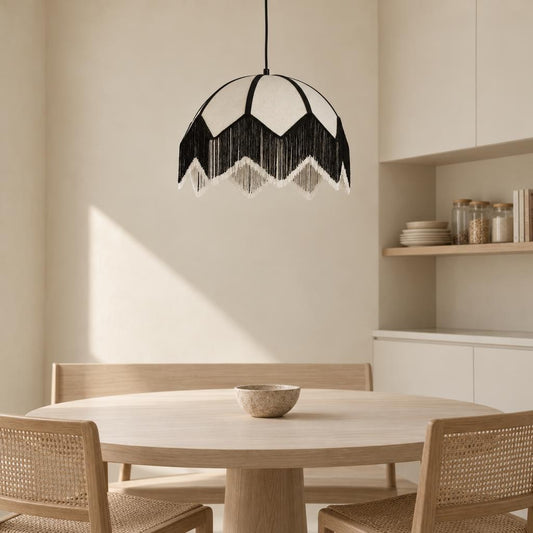 Lampada a sospensione bianca Sulina di Light & Living – foto d'ambiente