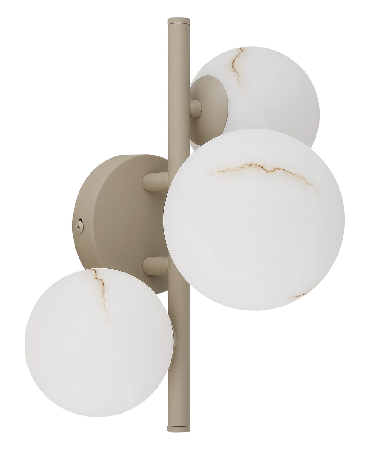 Lampadario metallico a 3 luci color sabbia elegante – immagine 1