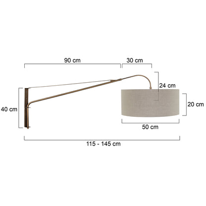 bronzen-wandlamp-met-grijs-linnen-kap-o50-cm-steinhauer-elegant-classy-variant-image7