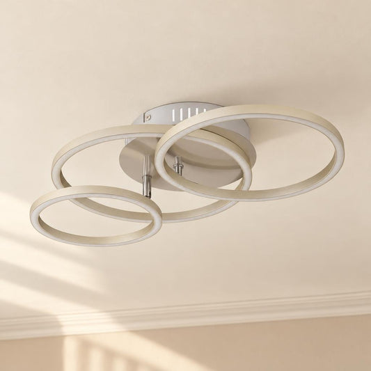Moderne Obolg Kendy loftlampe i nikkel – stemningsbillede