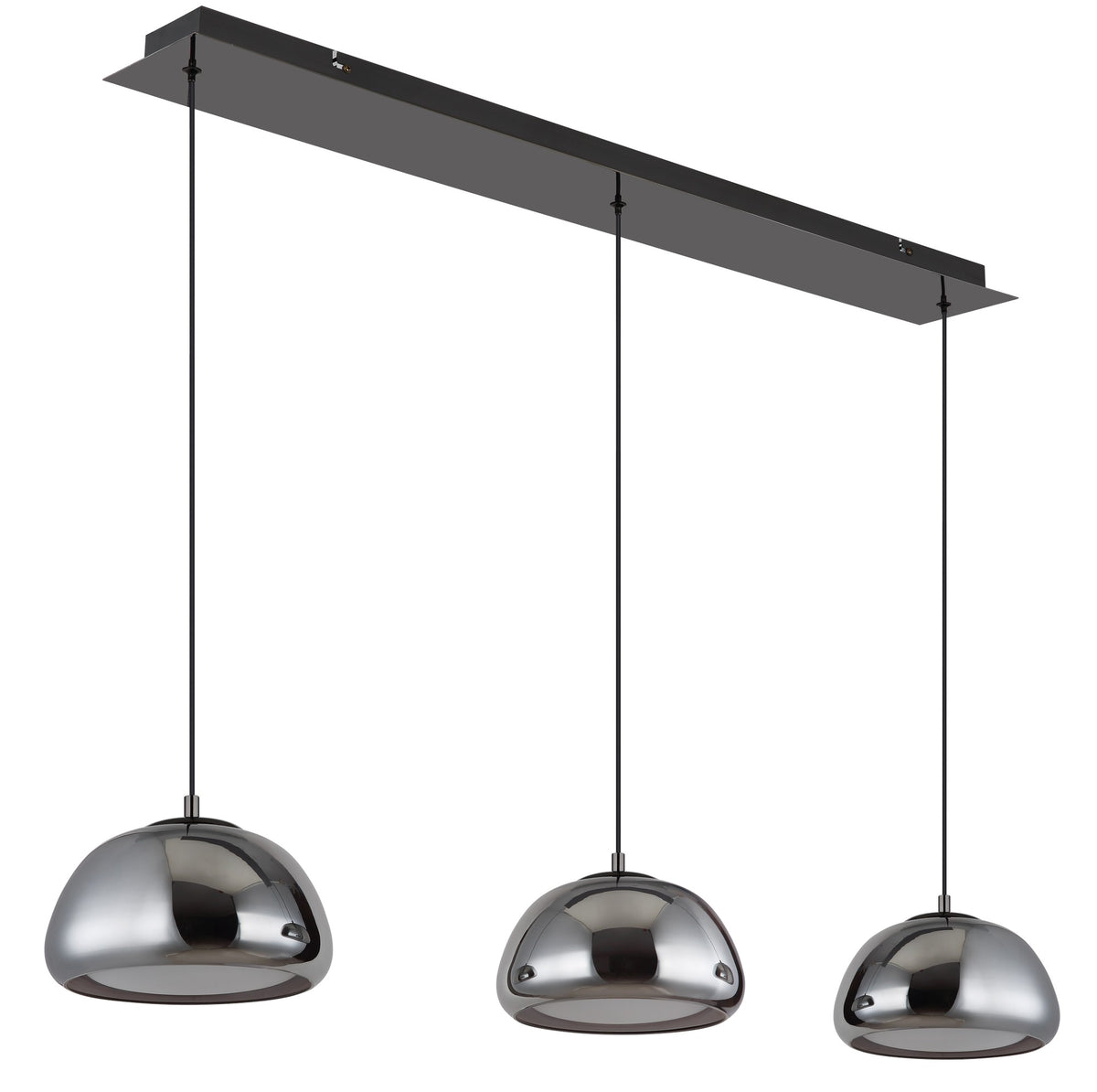 Grande lampadario LED in vetro gunmetal – immagine 1