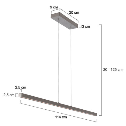 Mexlite Danske Steel LED Pendant Light – dimension drawing