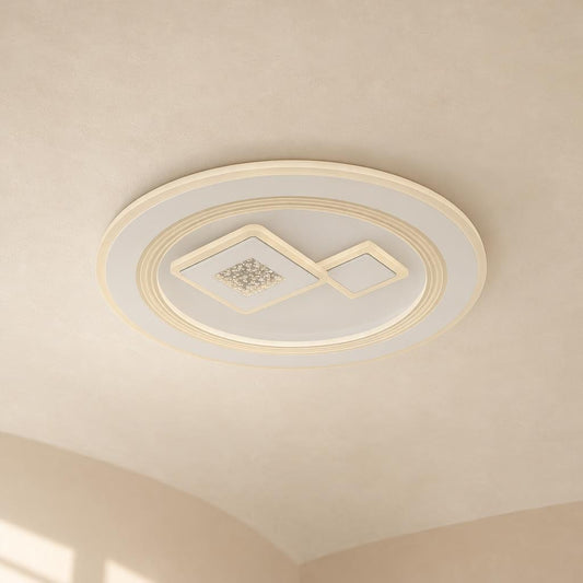Globo Valeria White Metal LED Ceiling Light – lifestyle image