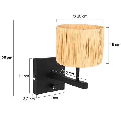 strakke-wandlamp-zwart-met-ronde-kap-steinhauer-stang-variant-image7
