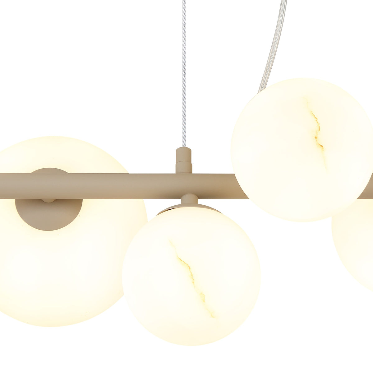 Lampadario metallico sabbia raffinato a 9 luci – immagine 3