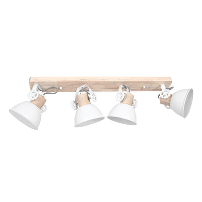 Biała industrialna lampa sufitowa Mexlite Gearwood 4-punktowa – zdjęcie 11