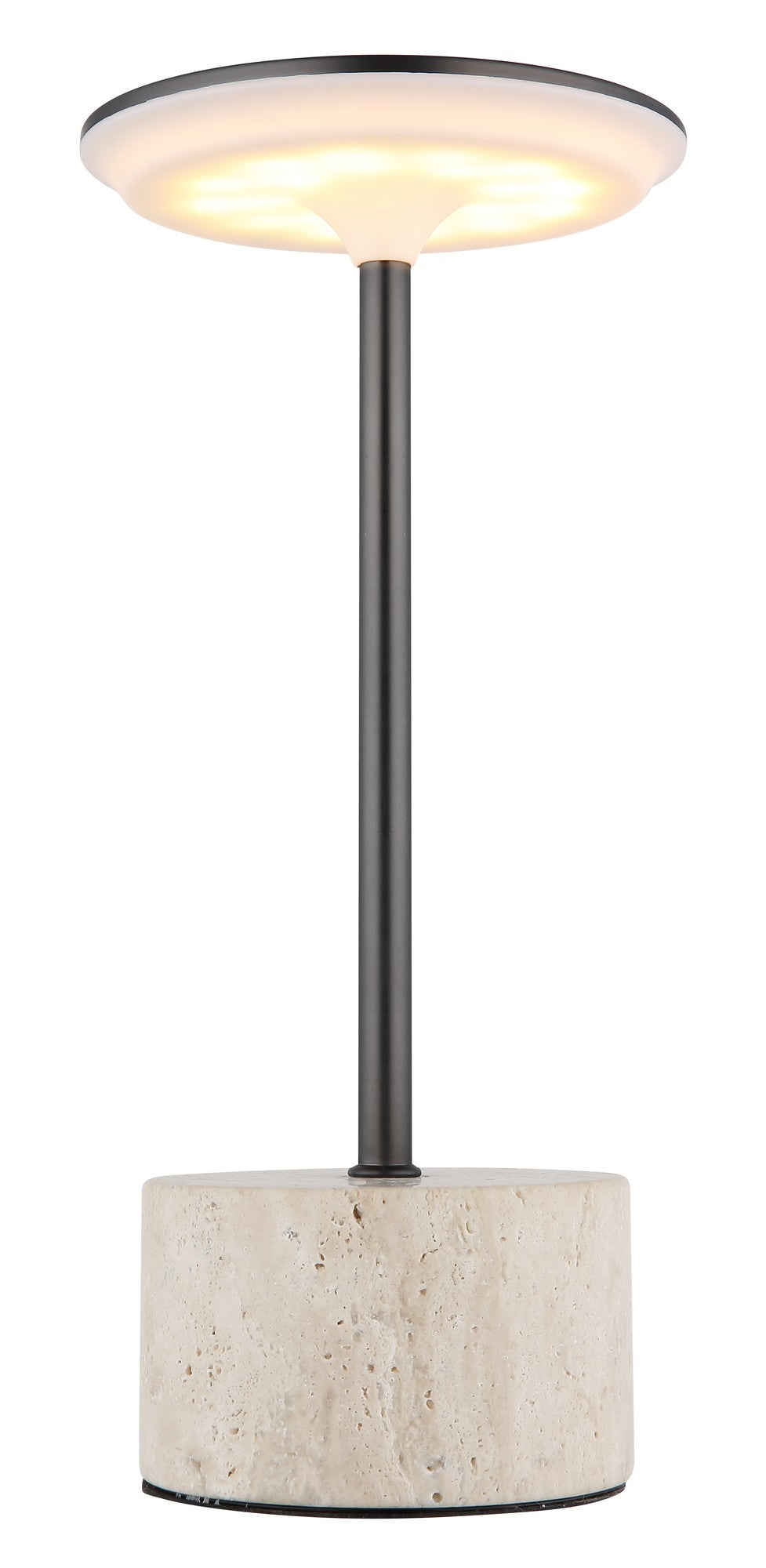 Lampada da tavolo LED in travertino grigio d'atmosfera – immagine 3