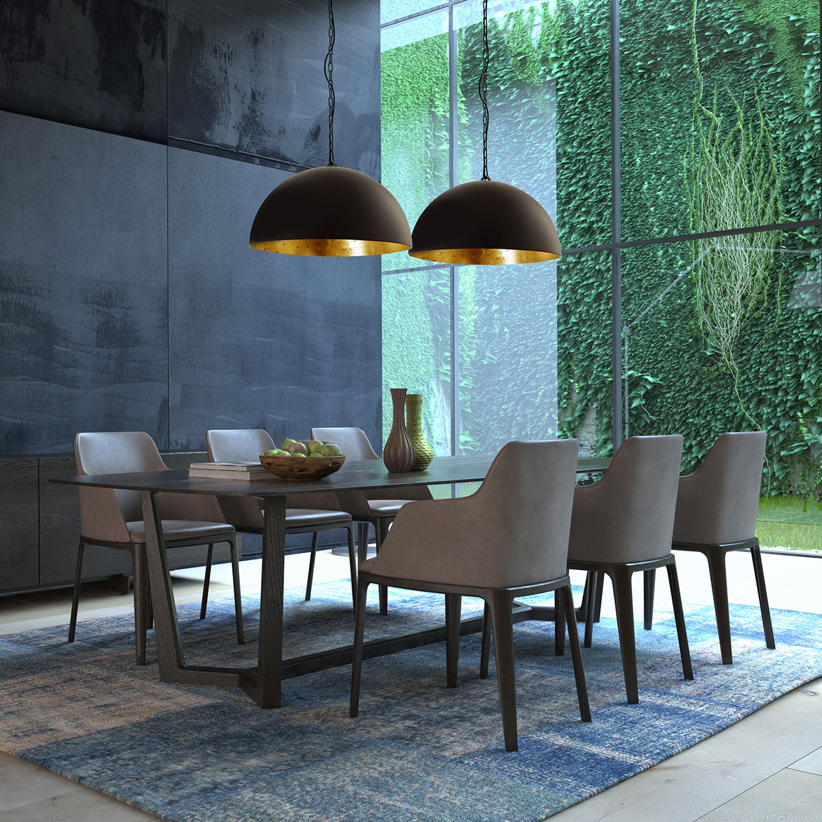 tweelichts-hanglamp-zwart-met-goud-steinhauer-semicirkel-variant-image2