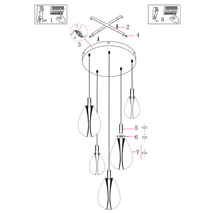 ronde-zwarte-hanglamp-met-5-druppelvormige-smoke-glazen-steinhauer-glimsy-variant-image9