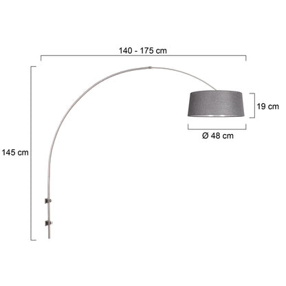 staalkleurige-boog-wandlamp-met-grijze-kap-steinhauer-sparkled-light-variant-image7