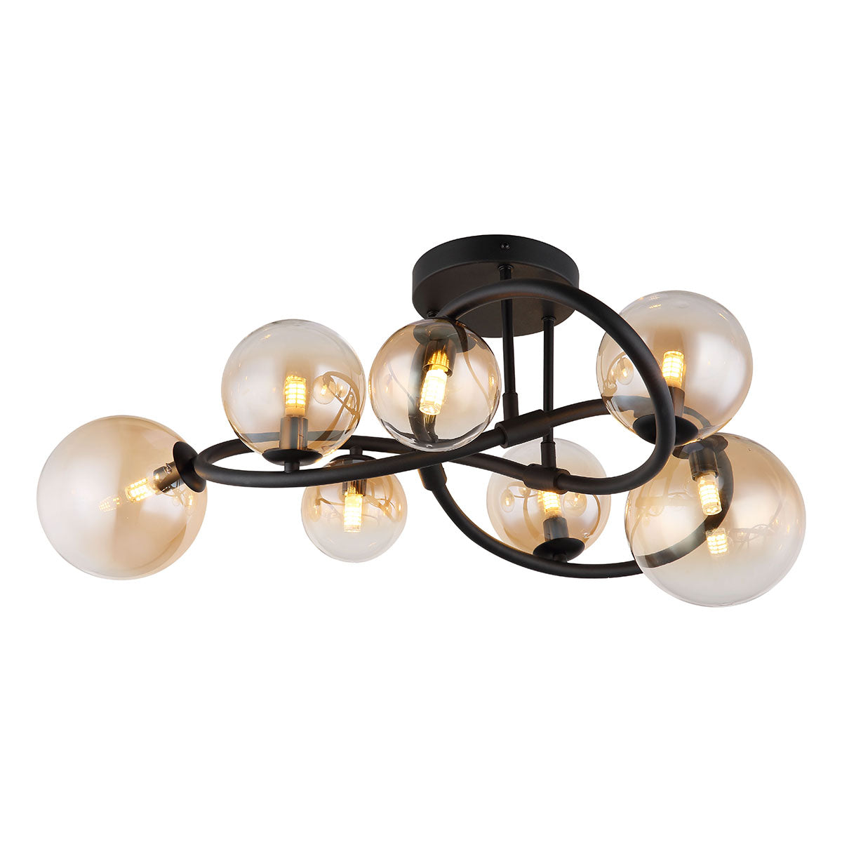 plafondlamp-zwart-gedraaide-7-amberglasbol-globo-tuberius-main-image