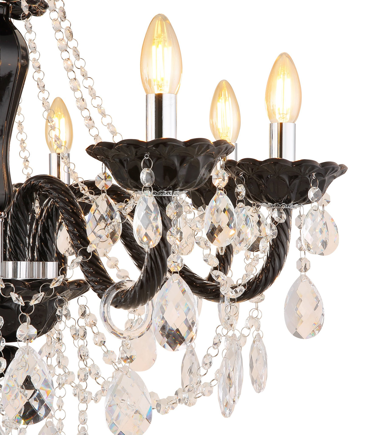 Candelabro de cristal cromado elegante – imagem 2