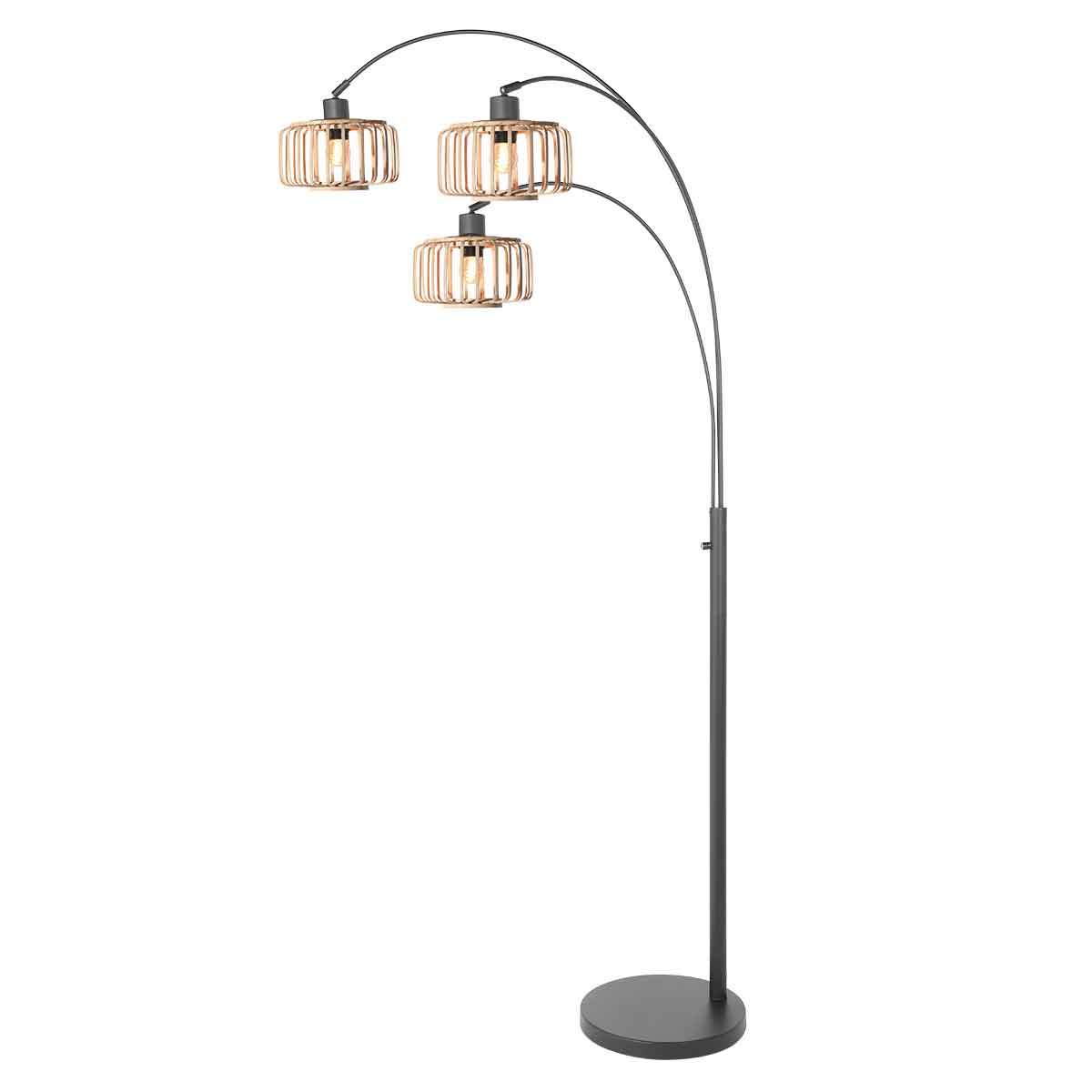 Черна аркова подова лампа Steinhauer Sparkled Light – изображение 1