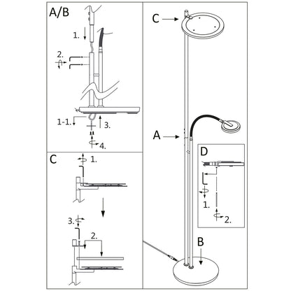 Steinhauer Turound Steel LED Floor Lamp with Reading Arm – image 9