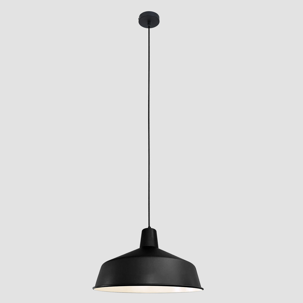Industriální černá závěsná lampa Mexlite Blackmoon Ø40 cm – obrázek 12