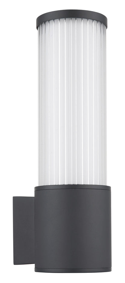 Piccola lampada da esterno a parete in alluminio LED color antracite – immagine 1