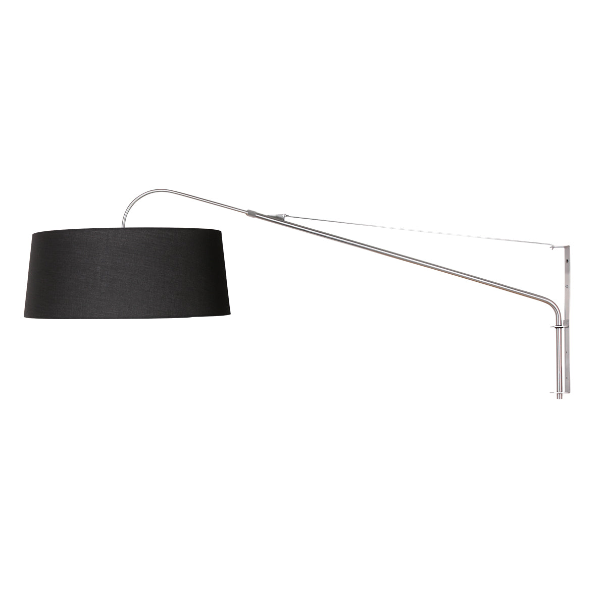 staalkleurige-wandlamp-met-zwarte-kap-steinhauer-elegant-classy-variant-image1