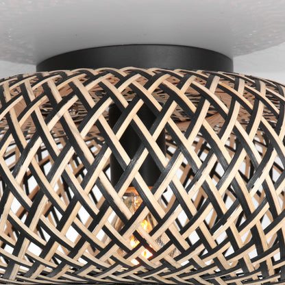 Bambusowa lampa sufitowa Anne Lighting Maze Ø40 cm – zdjęcie 6