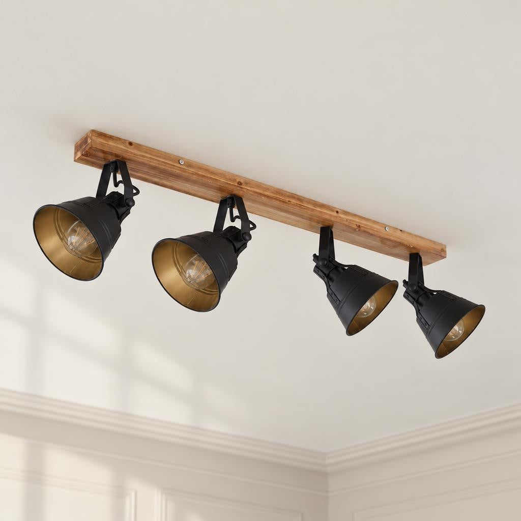 Obolg GÜNTHER barna fa spotlámpa, 4 égős – hangulatkép