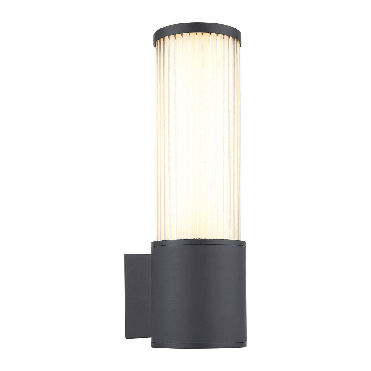 Piccola lampada da esterno a parete in alluminio LED color antracite