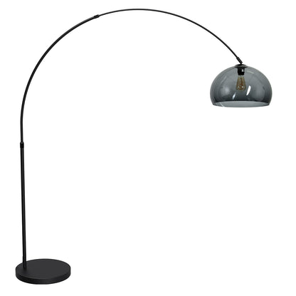 booglamp-zwart-met-rookglas-look-kunststof-kap-verstelbaar-e27-mexlite-flair-main-image