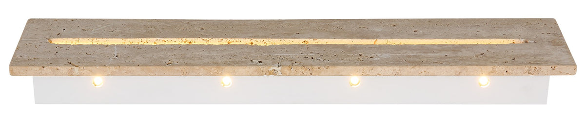 Lâmpada de parede LED grande de travertino branco atmosférica – imagem 3
