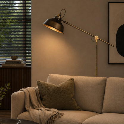 Mexlite Nove bronzen vloerlamp met gouden details – afbeelding 3