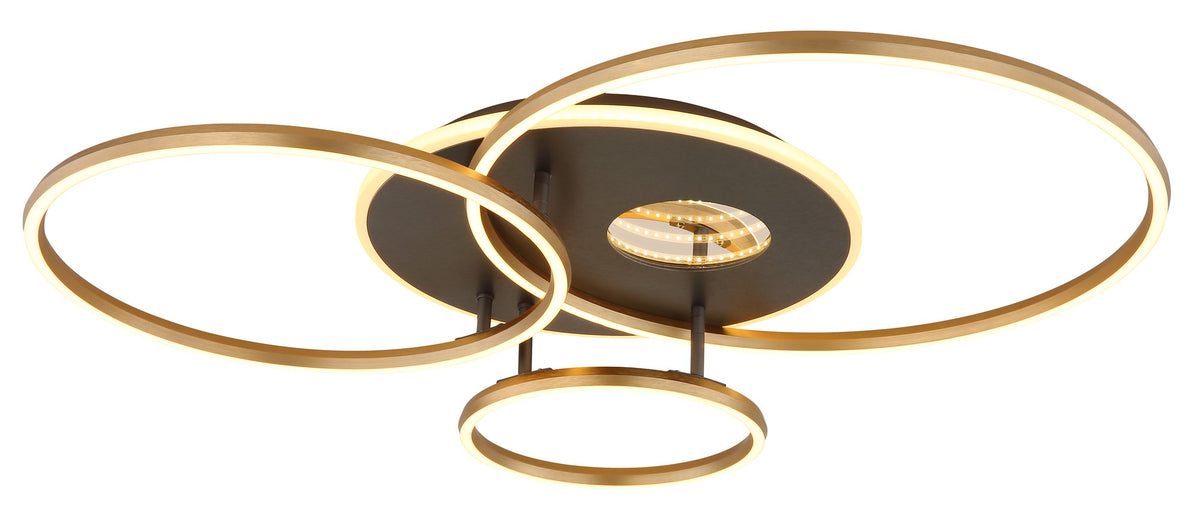 Lampada a soffitto LED in alluminio dorato caratteristico – immagine 4