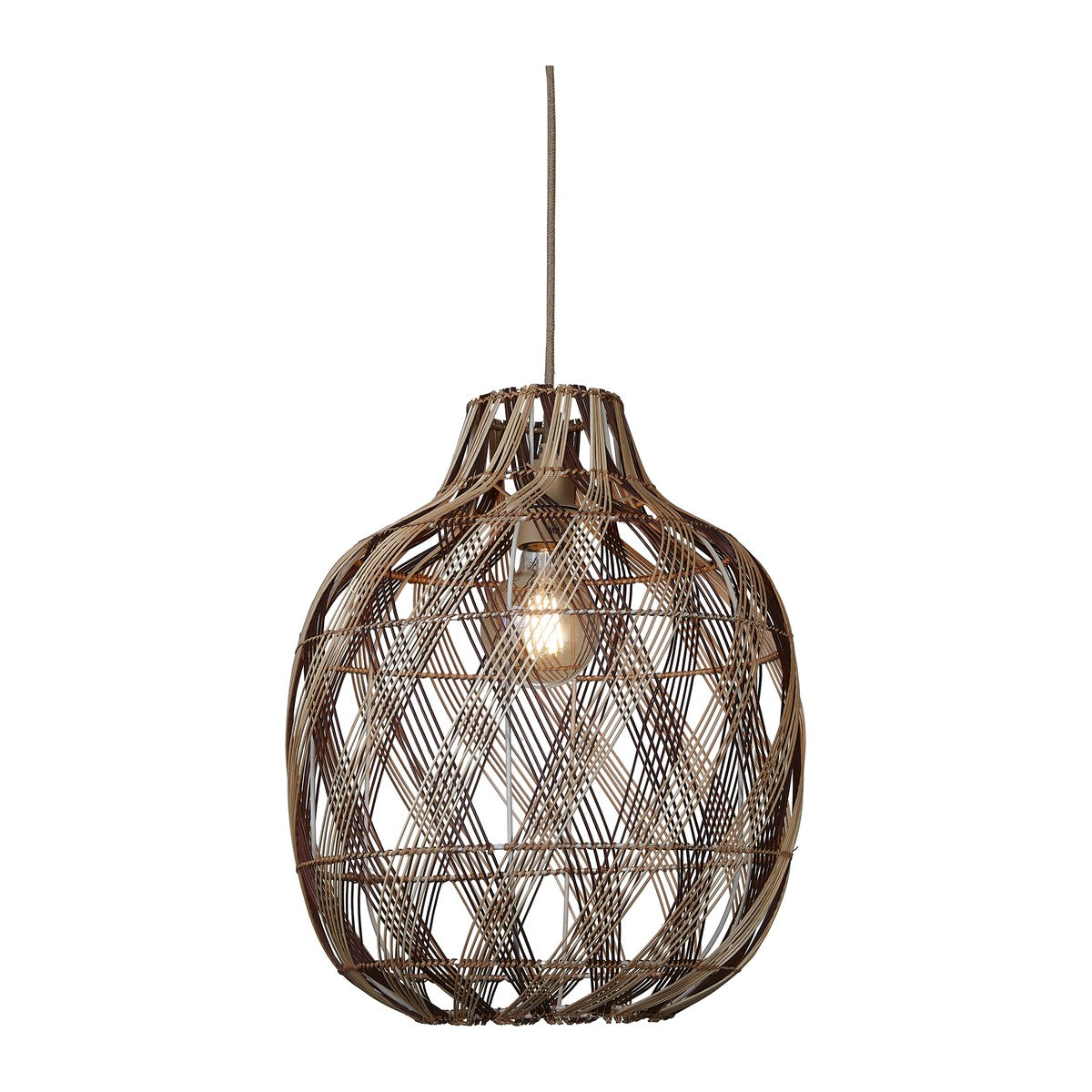 Store naturfarvede og brune bambus pendellampe GOOD&MOJO Mendoza