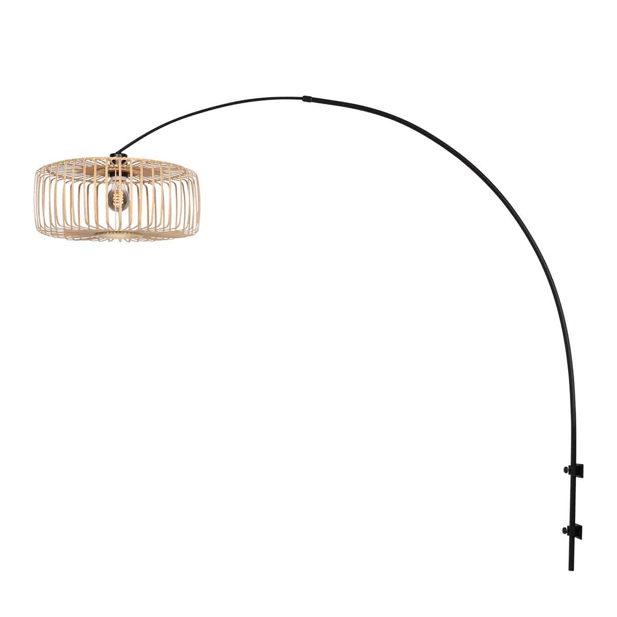 wand-booglamp-zwart-met-bamboe-kap-steinhauer-sparkled-light-variant-image1