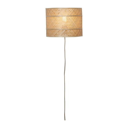 Luminária de parede de bambu em cor natural estilosa GOOD&MOJO Langkawi
