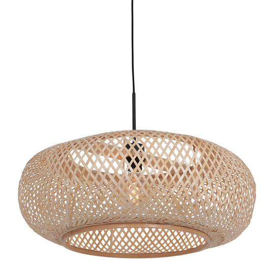 Bambusová závěsná lampa Maze s oválným stínidlem