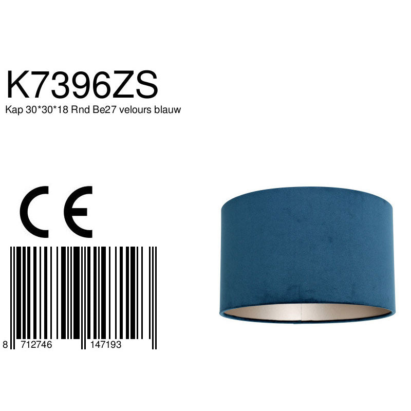 moderne-blauwe-velours-lampenkap-steinhauer-2-variant-image8a