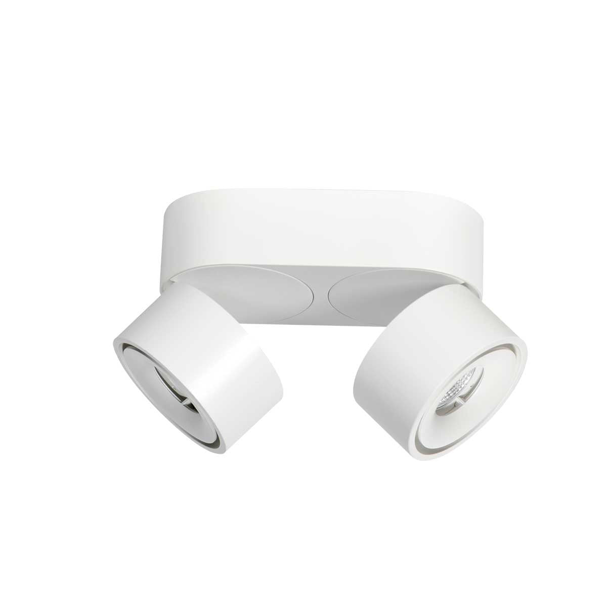 Mexlite Fez Black dubbele witte LED-opbouwspot – afbeelding 1
