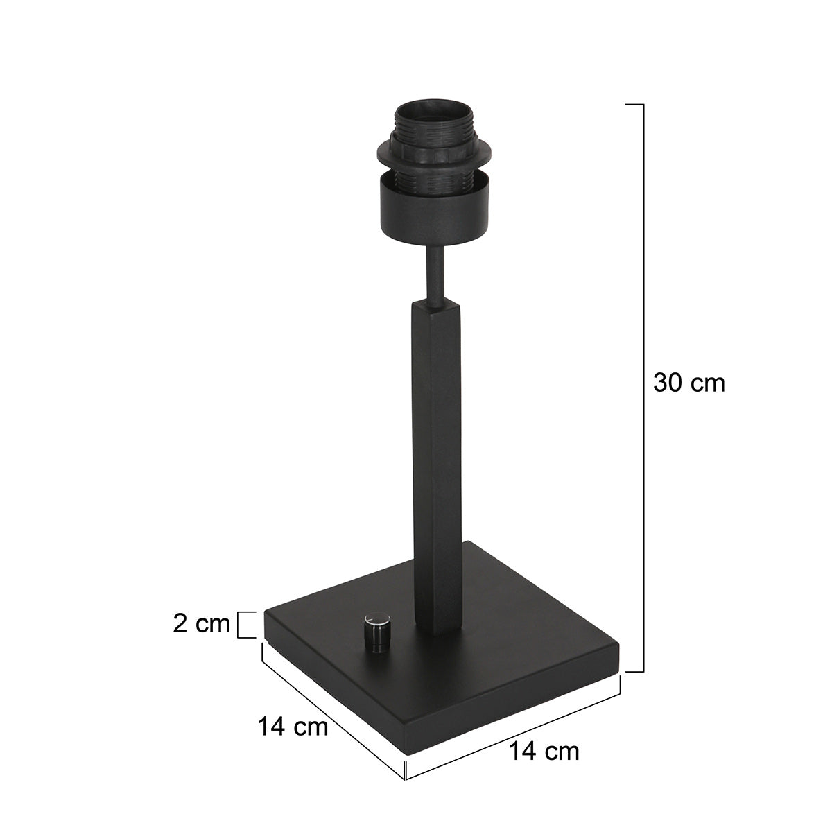 Black Table Lamp Base without Shade | Steinhauer Stang – dimension drawing