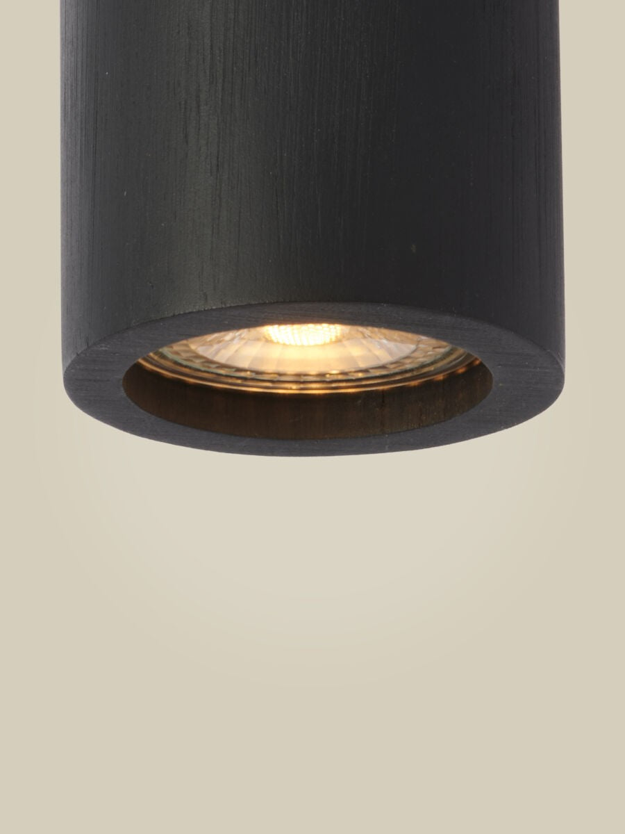 Zwarte bamboe plafondlamp met richtbare spot GOOD&MOJO Java – afbeelding 1