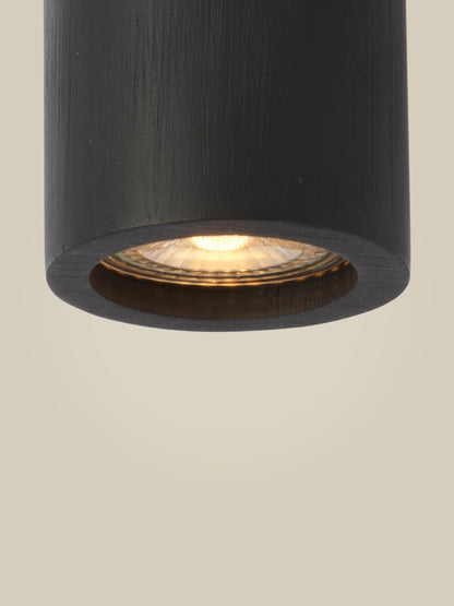 Zwarte bamboe plafondlamp met richtbare spot GOOD&MOJO Java – afbeelding 1
