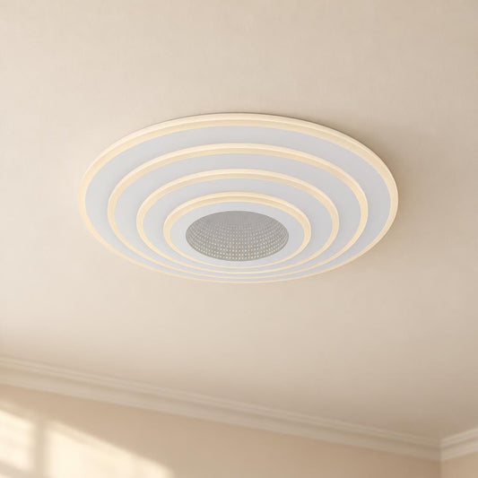 Globo Jocelyn White Metal LED Ceiling Light – lifestyle image