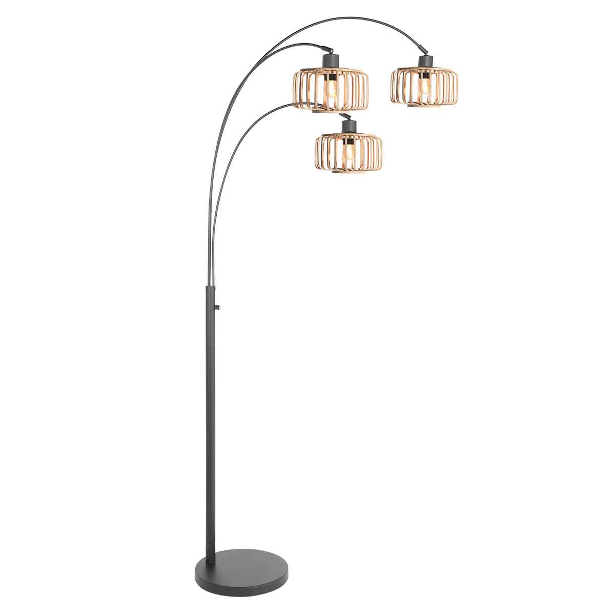 Черна аркова подова лампа Steinhauer Sparkled Light