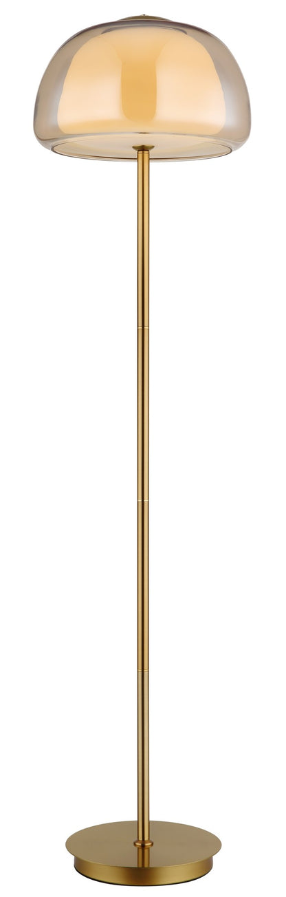 Luminária de chão LED em vidro dourado moderno – imagem 11