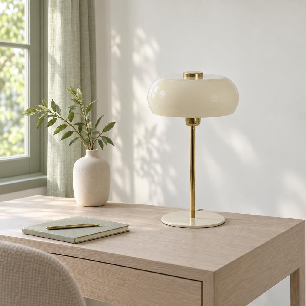 Vintage stolní lampa Surin béžová | Light & Living – fotografie v interiéru