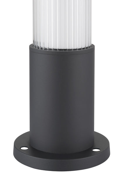 Pequena lâmpada de pé exterior em alumínio anodizado escuro com LED – imagem 3