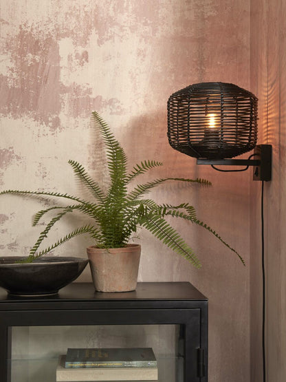 wandlamp-rond-bohemian-zwart-rotan-good-mojo-tanami-variant-image1
