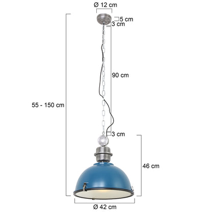 industriele-hanglamp-metaal-glas-petrol-koepelvorm-steinhauer-bikkel-variant-image7