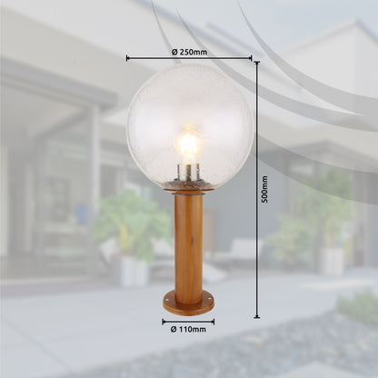 Luminária de pé externa em vidro na cor da madeira elegante – imagem 6