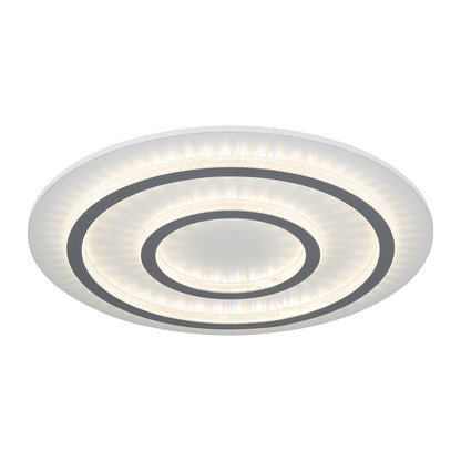 Grande lampada a soffitto LED bianca in metallo