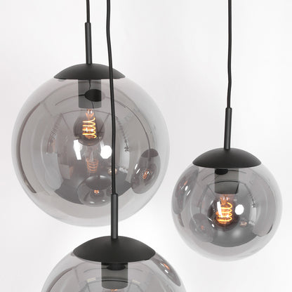 Steinhauer Bollique Triple Smoked Glass Pendant Light – image 6