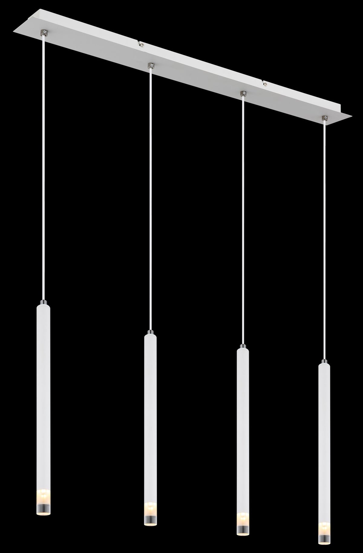 Lyxig vit metall 4-lamps hänglampa – bild 3